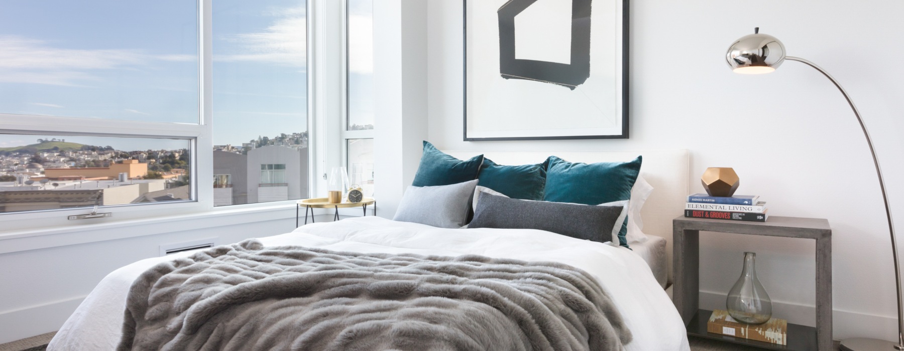 Bedroom with views